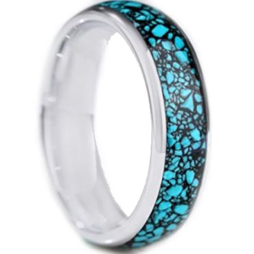 **COI Titanium Crushed Opal Dome Court Ring-7093