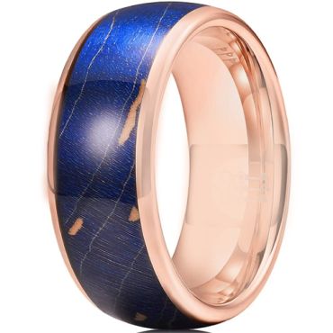 **COI Rose Titanium Meteorite Dome Court Ring-7096