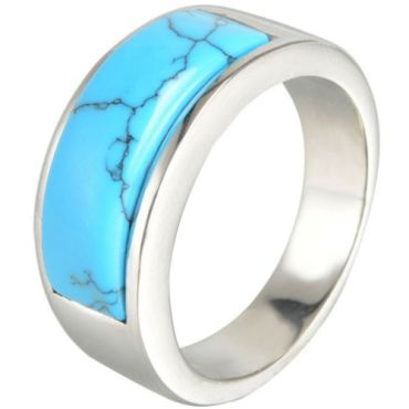 **COI Titanium Ring With Turquiose-7263