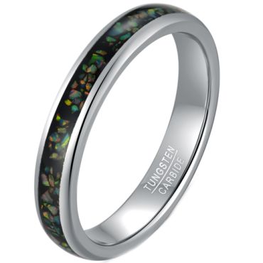 **COI Tungsten Carbide Crushed Opal Dome Court Ring-7453