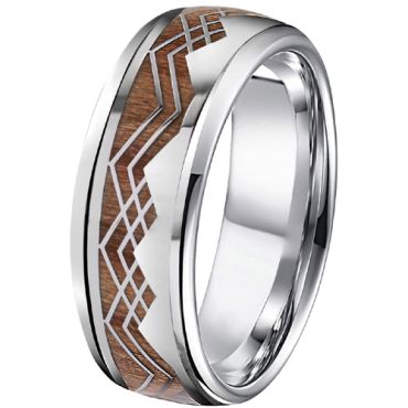 **COI Titanium Ring With Wood-7468
