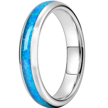 **COI Titanium Crushed Opal Dome Court Ring-7563