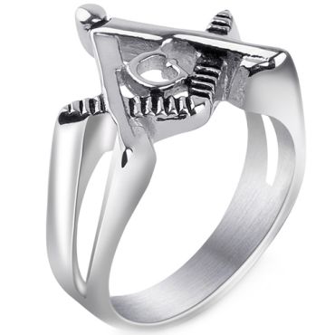 **COI Titanium Masonic Freemason Ring-8217AA