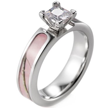 **COI Titanium Solitaire Ring With Camo-8285AA