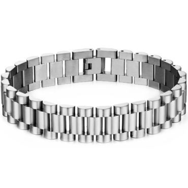 COI Titanium Black/Gold Tone/Silver Bracelet With Steel Clasp(Length: 8.27 inches)-8512AA