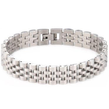 COI Titanium Black/Gold Tone/Silver Bracelet With Steel Clasp(Length: 8.27 inches)-8513AA