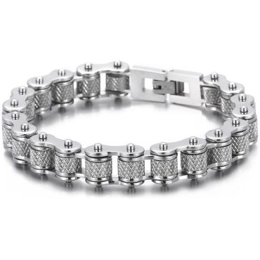 COI Titanium Black/Gold Tone/Silver Bracelet With Steel Clasp(Length: 9.06 inches)-8515AA