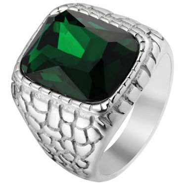 **COI Titanium Ring With Stone-8580AA