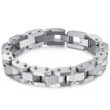 COI Titanium Black/Gold Tone/Silver Bracelet With Steel Clasp(Length: 8.66 inches)-8853AA