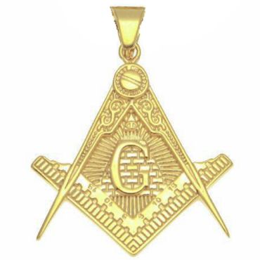 **COI Gold Tone Titanium Masonic Freemason Pendant-9021