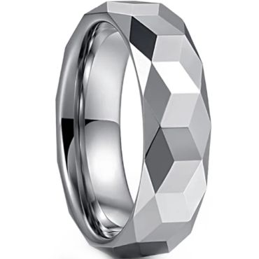 **COI Tungsten Carbide Faceted Ring-9391