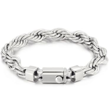 **COI Titanium Black/Gold Tone/Silver Bracelet With Steel Clasp(Length: 9.06 inches)-9828