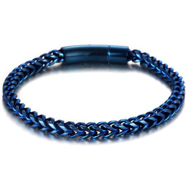 **COI Titanium Black/Blue Bracelet With Steel Clasp(Length: 8.66 inches)-9830