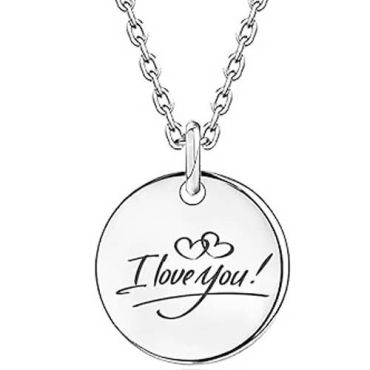 **COI Titanium I Love You Double Heart Pendant-9930
