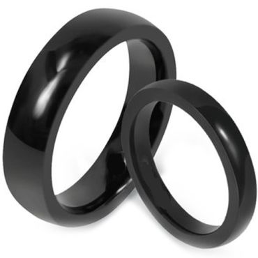 *COI Black Titanium Dome Court Ring - JT1250AA