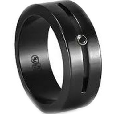 COI Black Titanium Ring - JT1984(Size:US7.5/11)