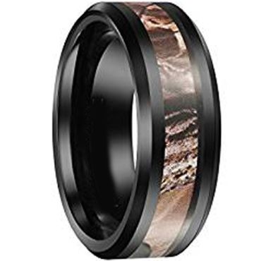 COI Black Titanium Camo Ring - JT2700(Size:US7/7.5/10)