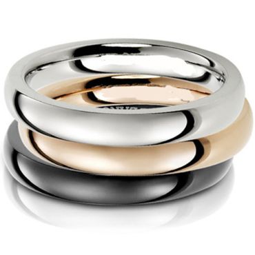 COI Titanium Dome Wedding Band Ring - JT2751(Size:US7.5)