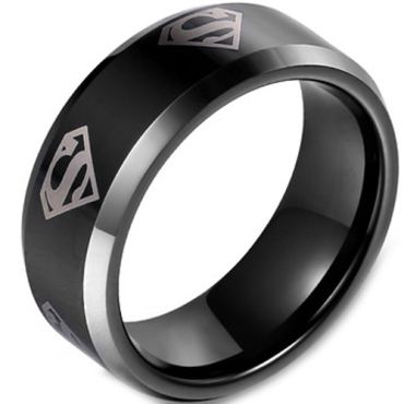 COI Titanium Super Man Wedding Band Ring - JT3161(Size US12.5)