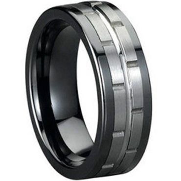 COI Black Tungsten Carbide Ring-TG1000(US8)