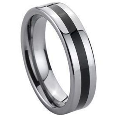 COI Tungsten Carbide Band Ring With Ceramic - TG139(Size US7)