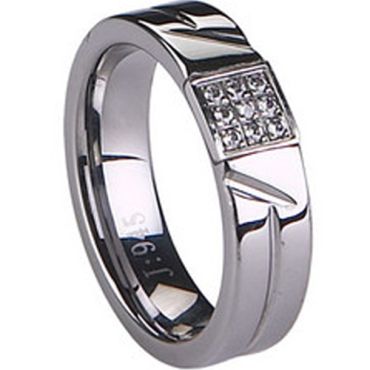 COI Black Tungsten Carbide Ring-TG1556(Size US10)