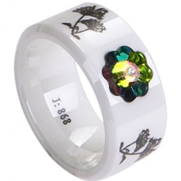 (Limited Offer!)COI Ceramic Ring with CZ-TG2263(US8)