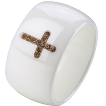 (Limited Offer!)COI Ceramic Ring With CZ-TG2374(US8.5)