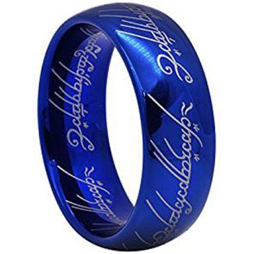 **COI Blue Titanium Lord Of Rings Ring Power Dome Court Ring-1796