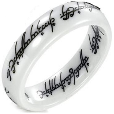 COI White Ceramic Lord of Rings Ring Power - TG2755