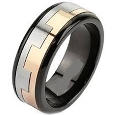 COI Tungsten Carbide Puzzle Band Ring-TG2756(Size US11)