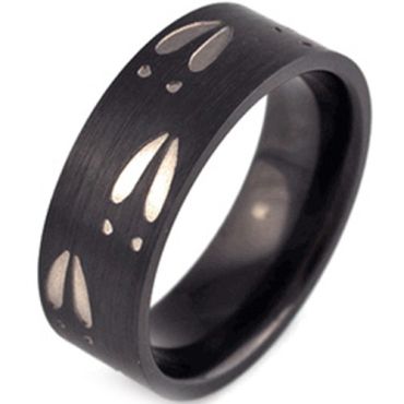 COI Black Tungsten Carbide Ring - TG2921(Size US8.5)