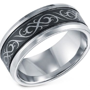 COI Tungsten Carbide Celtic Ring - TG2993(Size:US13.5)