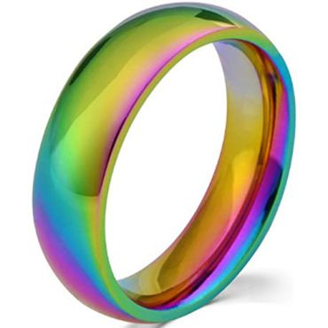 COI Tungsten Carbide Rainbow Ring - TG4194(Size US6.5)