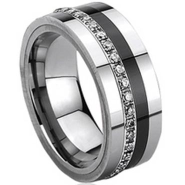 COI Tungsten Carbide Eternity Ring - TG425(Size:#US7.5/12/14.5)