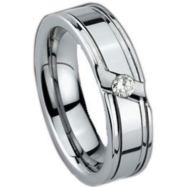 COI Tungsten Carbide Couple Wedding Band Ring - TG920(Size US6)