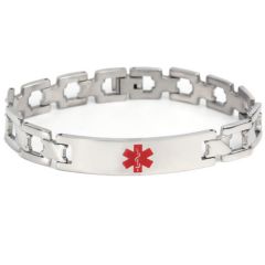 ***COI Titanium Medical Alert Bracelet With Steel Clasp(Length: 8.27 inches)-01081A