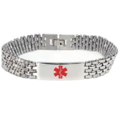 ***COI Titanium Medical Alert Bracelet With Steel Clasp(Length: 8.27 inches)-01082A