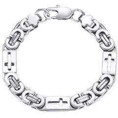 ***COI Titanium Cross Bracelet With Steel Clasp(Length: 8.66 inches)-01294A