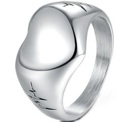 ***COI Titanium Heartbeat & Heart Ring-01367A