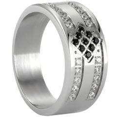 ***COI Titanium Ring With Cubic Zirconia-01948A