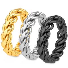 ***COI Titanium Black/Gold Tone/Silver Ring-01962A
