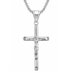 ****COI Titanium Gold Tone/Silver Jesus Cross Pendant-02168A