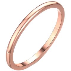 COI Tungsten Carbide Rose/Silver 3mm Dome Court Ring - TG2209