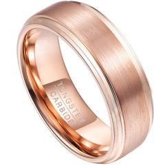 COI Rose Tungsten Carbide Step Edges Ring - TG2483A