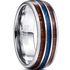 COI Tungsten Carbide Wood & Meteorite Ring - TG3343