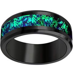 COI Tungsten Carbide Ring With Crushed Opal - TG3585(Size:US12.5)