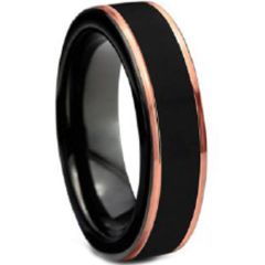 COI Tungsten Carbide Two Tone Ring - TG4153(Size US7.5)