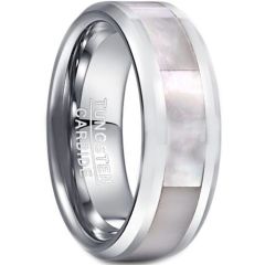 COI Tungsten Carbide Ring With Abalone Shell-TG5048