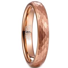 COI Rose Tungsten Carbide Hammered Ring-5479